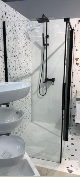 Душевой уголок BelBagno Acqua ACQUA-AH-1-120/90-C-NERO 120х90 профиль черный, прозрачное стекло