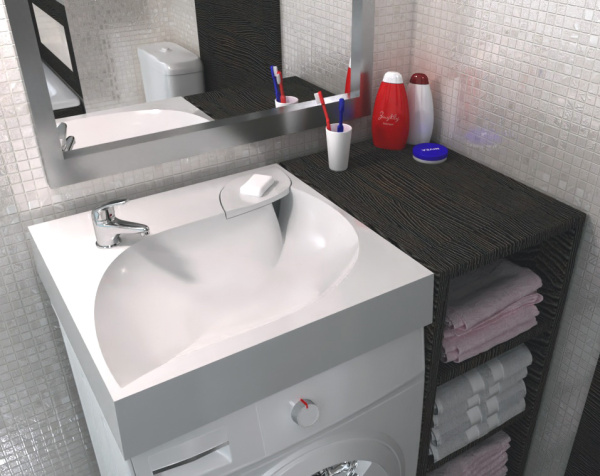 Раковина Madera List 4627173210553 60x60 белая с кронштейнами