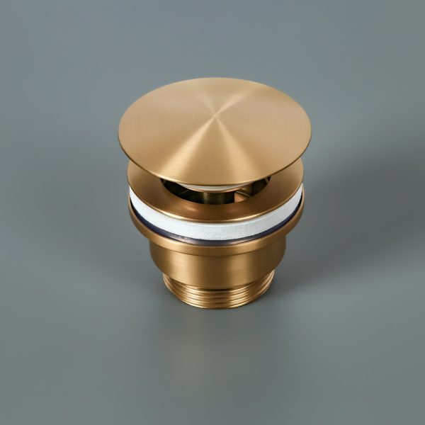 Донный клапан AVS универсальный, брашированное золото