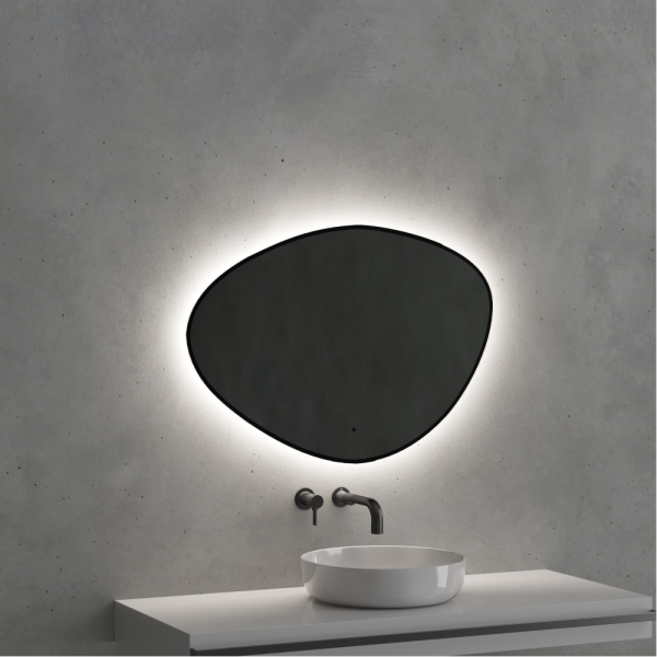 Зеркало AVS Люкс 85х60 черный