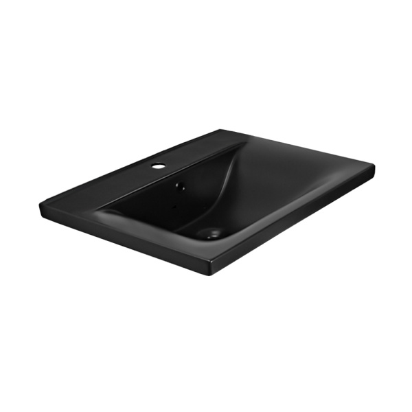 Тумба с раковиной AVS Гармония 60 антрацит матовая (раковина 01 черная матовая)