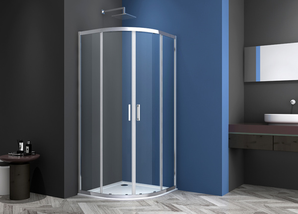Душевой уголок AVS Раунд Изи 90x90 профиль хром, стекло прозрачное