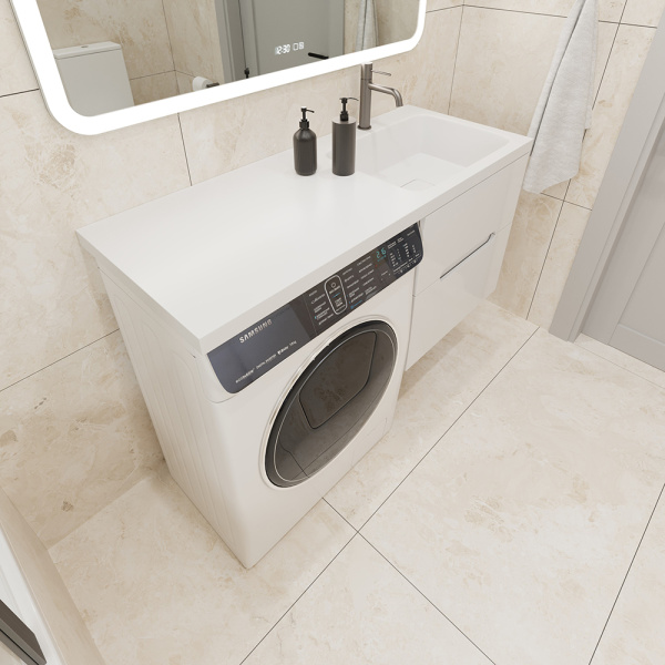 Раковина AVS Прима 120x48 R, белая