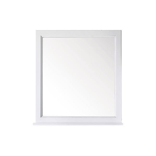 Зеркало ASB Wood Line Гранда 80 см белое, патина серебро