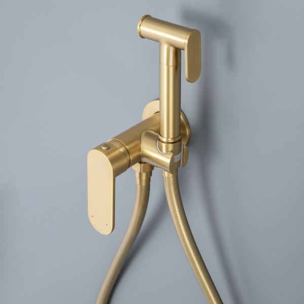 Гигиенический душ со смесителем AVS Beauty брашированное золото