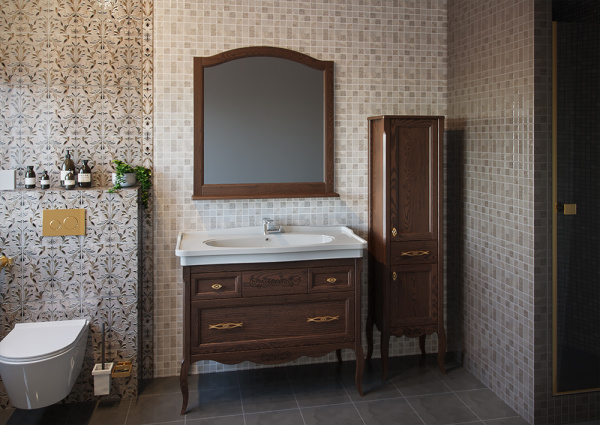 Шкаф-пенал ASB Wood Line Модерн 40 антикварный орех