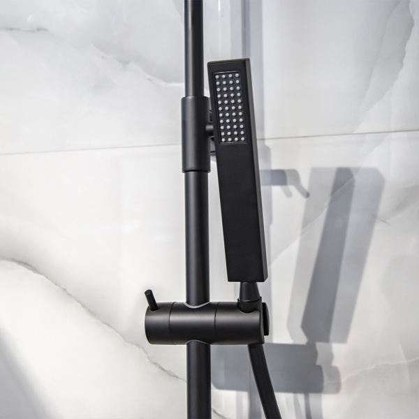 Душевая стойка AVS Cube черный матовый