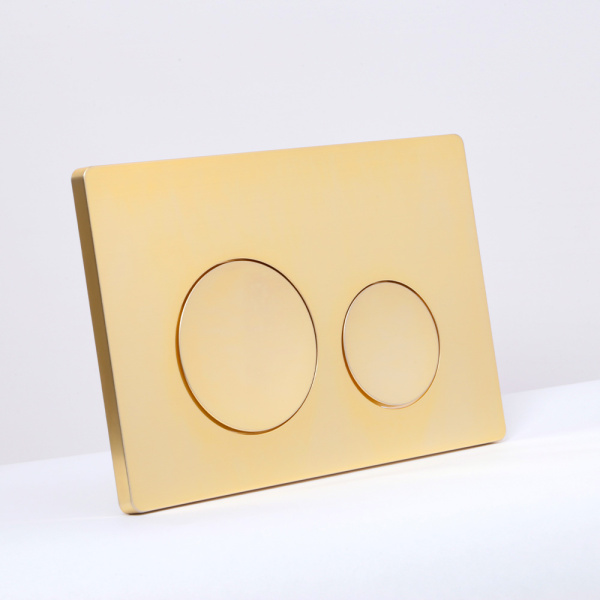 Клавиша смыва AVS матовое золото круглые кнопки