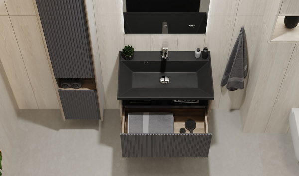 Тумба с раковиной Jorno Tossony 70 дуб самдал