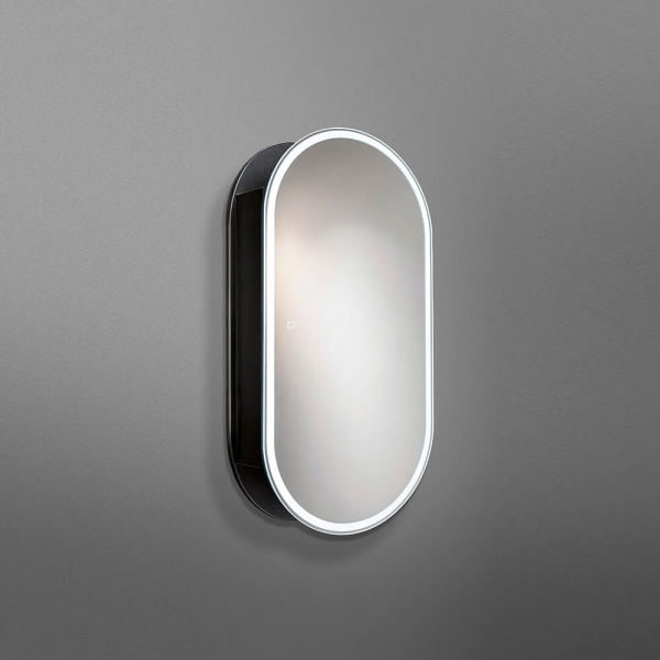 Зеркальный шкаф 50x100 AVS 815-SH/B/5001000/LED/S/Р