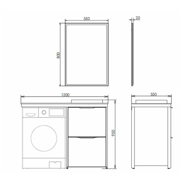 Тумба 1200 Comforty Лозанна 00-00008991