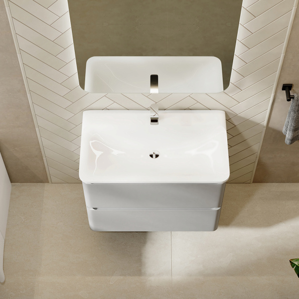 Тумба с раковиной Raval Welto 60 светло-серая