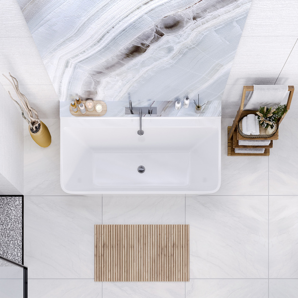 Ванна из искусственного камня Aqua de Marco Dante 170x75 белая