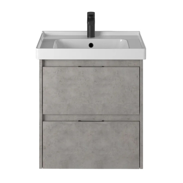 Тумба с раковиной Briz Чикаго 60 светло-серый бетон
