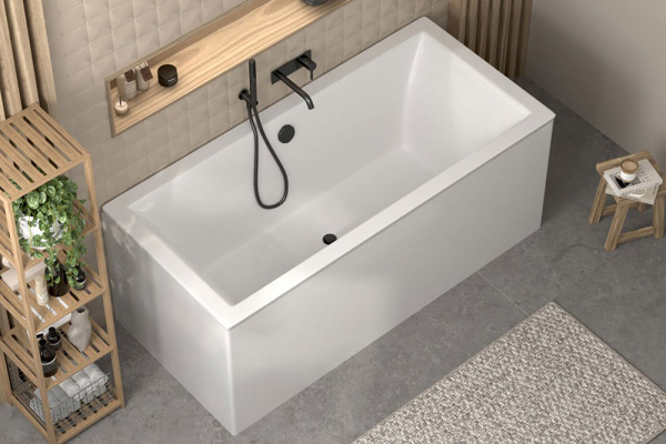 Акриловая ванна Alba Spa Kero 170x80 белая, без ножек