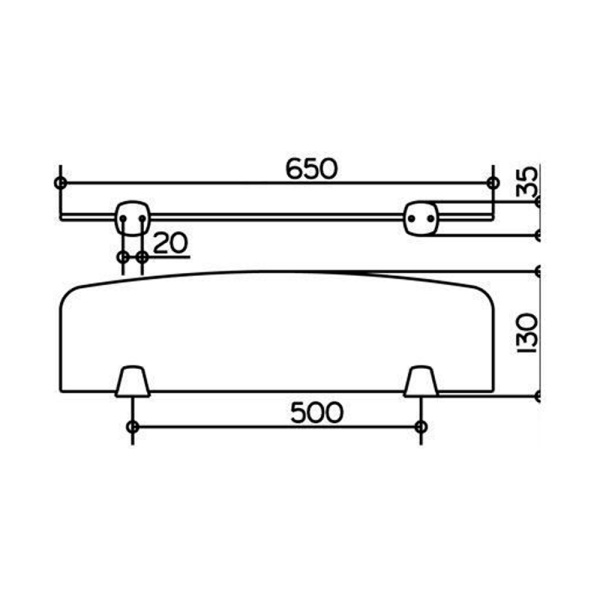 Полка стеклянная 65см City.2 Keuco 02710009600