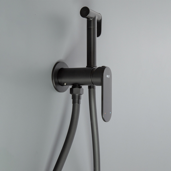 Гигиенический душ со смесителем AVS Beauty черный матовый