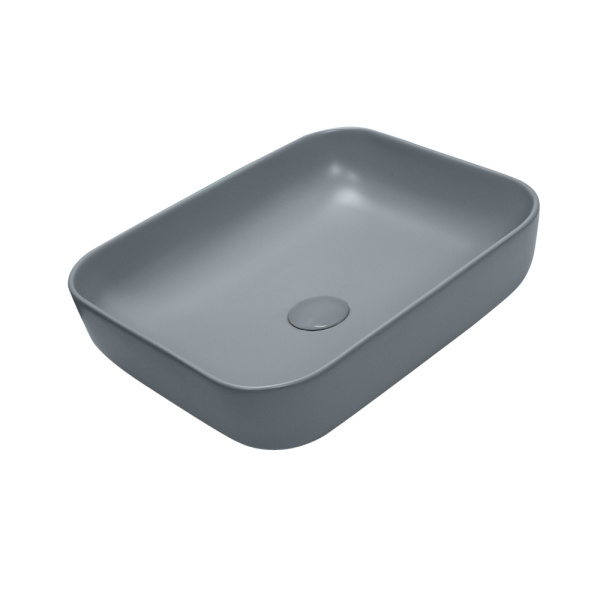 Раковина AVS Розали 50x39 голубая матовая с донным клапаном