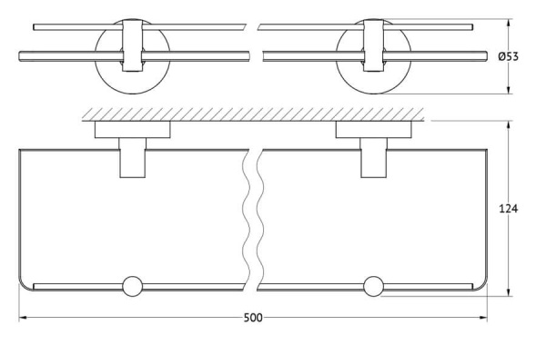 Полка стеклянная Harmonie Artwelle HAR 035