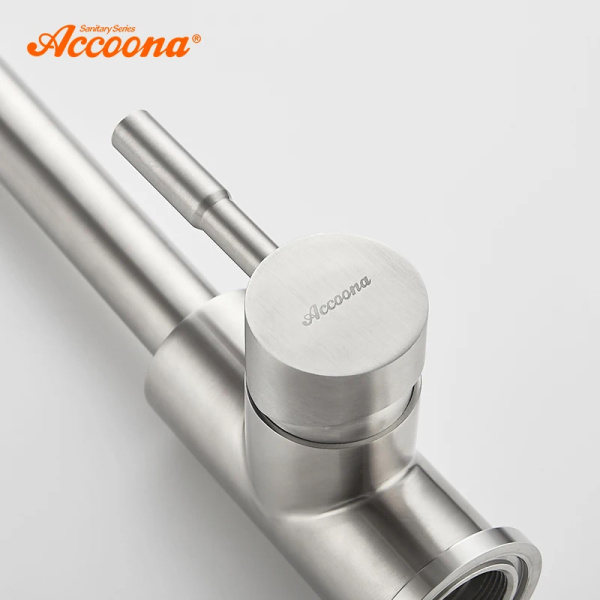 Смеситель для кухни Accoona Sanitary A4490 сталь