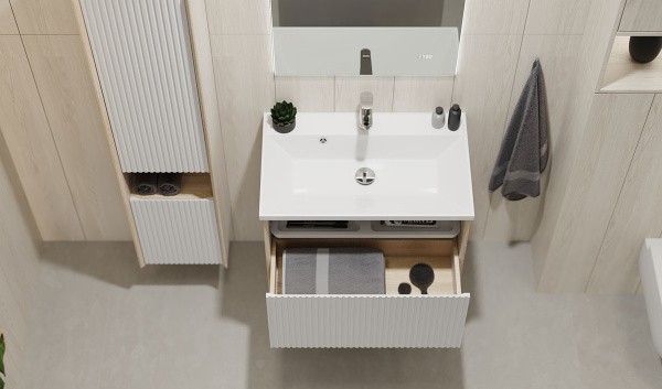 Тумба с раковиной Jorno Tossony 70 сонома светлая