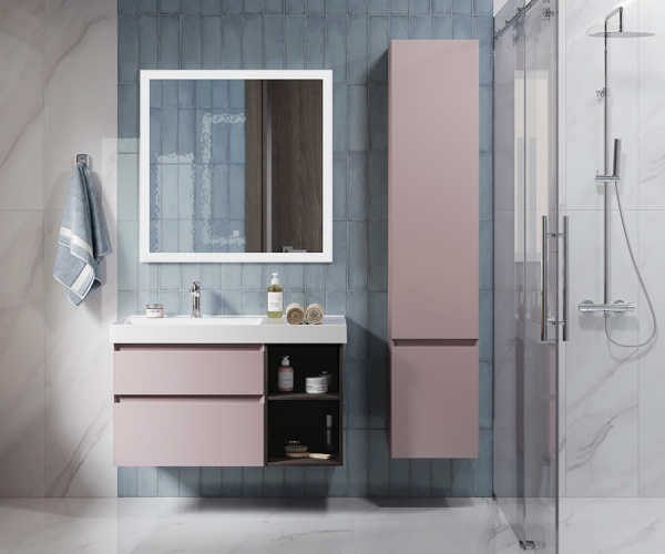 Шкаф-пенал Kerama Marazzi Cubo 35 R мальва матовый
