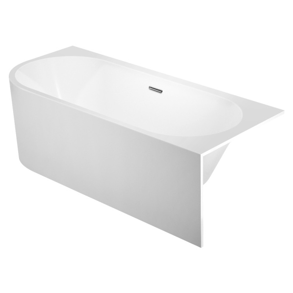 Акриловая ванна AVS Санья 180x85 R белая, с донным клапаном