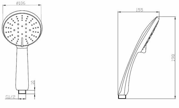 Ручной душ 5 режимов ESKO SCU855 Black