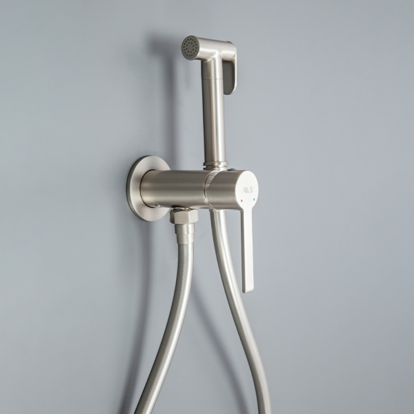 Гигиенический душ со смесителем AVS Elegant брашированный никель