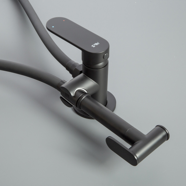 Гигиенический душ со смесителем AVS Beauty черный матовый