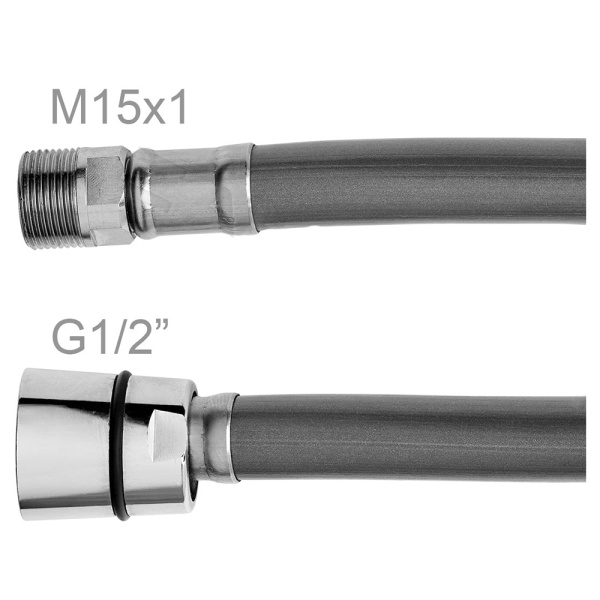 Душевой шланг Remer 332IR1512120 120 вытяжной, серый