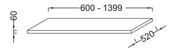 Столешница квебекский дуб с кронштейнами Parallel Jacob Delafon