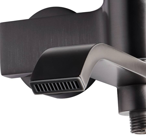 Смеситель для ванны с душем Maxonor Beauty PL3284-9 серый матовый