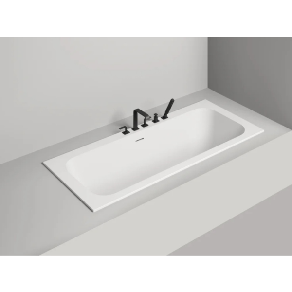 Ванна из искусственного камня Salini ORLANDO Axis Kit S-Stone 180x80 белая, с ножками и донным клапаном