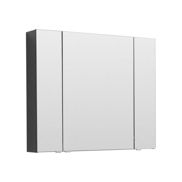 Тумба 1000 2ящ + Раковина Flat + З/Ш Антрацит АЛВИТА AQUANET