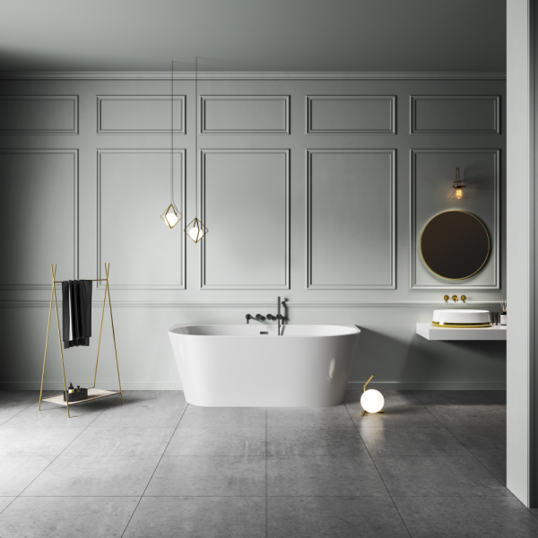 Акриловая ванна AVS Фрея 150x75 белая, с донным клапаном