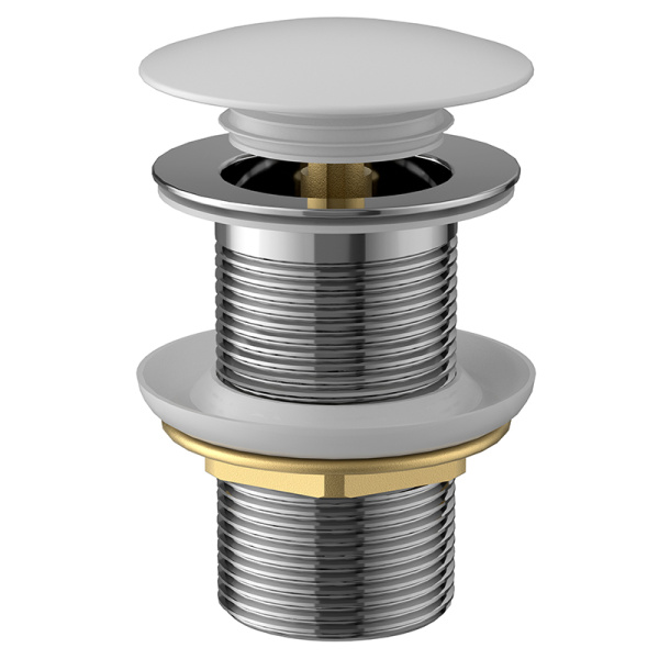 Донный клапан AVS Slimmer без перелива, белый матовый