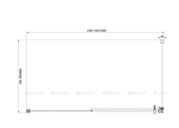 Душевой уголок Aquanet Delta 120х80 профиль хром, стекло прозрачное