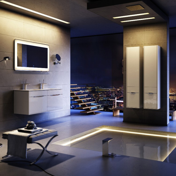 Тумба с раковиной 122 подвесная Malaga Aqwella Mal.01.12