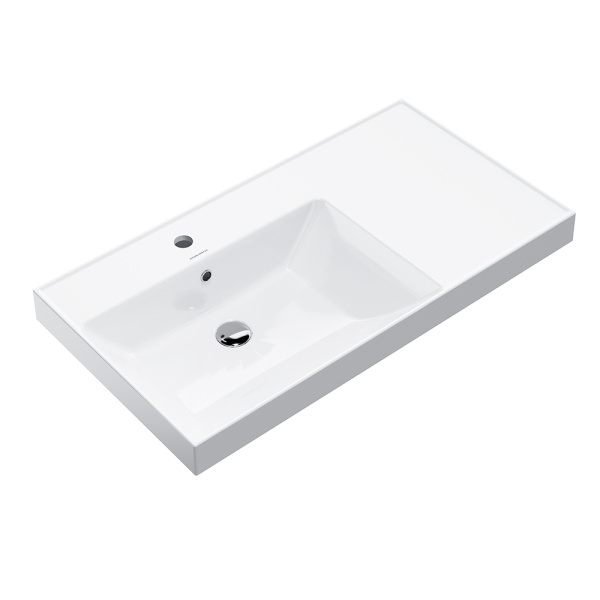 Тумба с раковиной Kerama Marazzi Cubo 90 L лимо матовая древесная